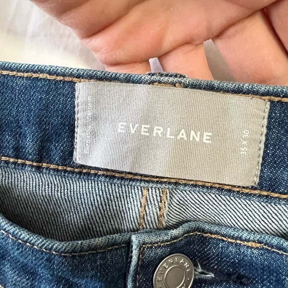 Everlane Jeans Mens 35x30 Blue Denim Slim Fit Straight Leg Stretch - Picture 3 of 8